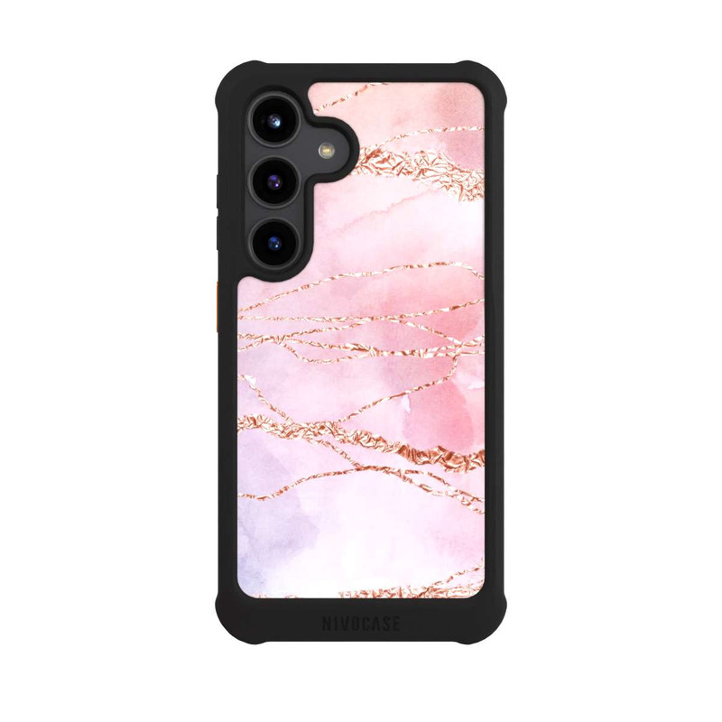 Galaxy S24 NIVOmax Glitter Look Pink Girly Marmor