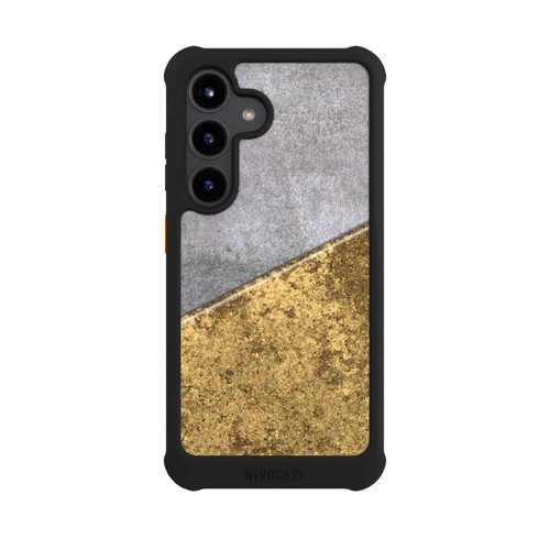 Samsung Galaxy S24 NIVOmax Beton und Goldlook