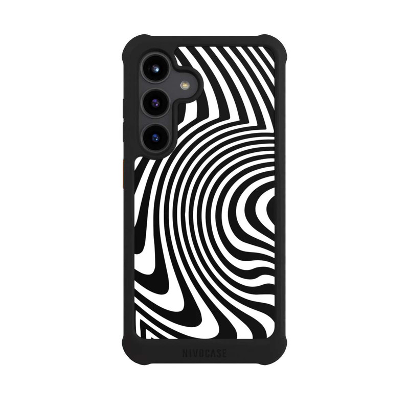 Galaxy S24 NIVOmax schwarz-weiße Wellen
