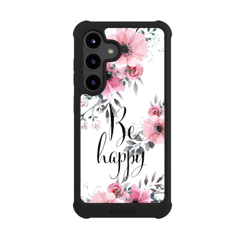Galaxy S24 NIVOmax Be Happy Blumen