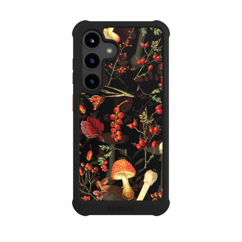 Samsung Galaxy S24 NIVOmax Mushroom Pattern Black