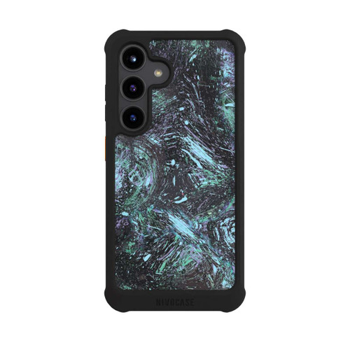 Samsung Galaxy S24 NIVOmax Abstrakt tropfender Staub lila