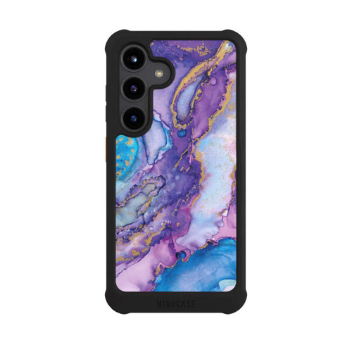 Samsung Galaxy S24 NIVOmax Purple und Blue Swirl Ink