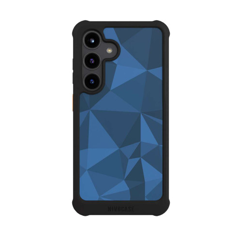 Samsung Galaxy S24 NIVOmax Polygon Pattern Blue