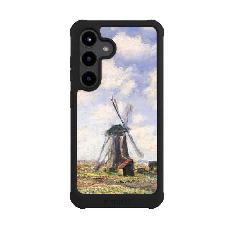 Galaxy S24 NIVOmax Tulip Fields with the Rijnsburg Windmil by Claude Monet