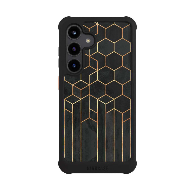 Galaxy S24 NIVOmax Hexagones noirs