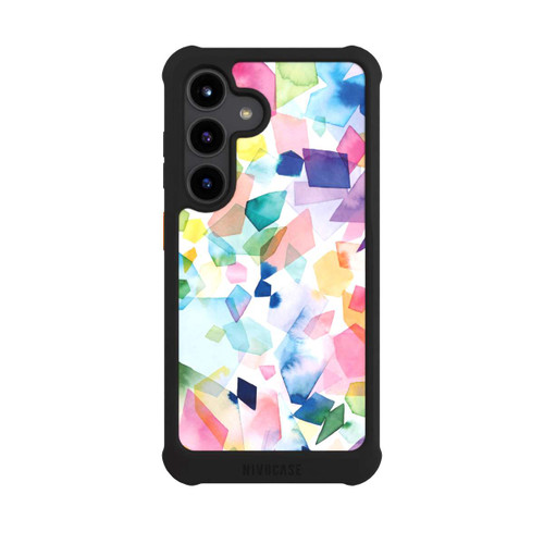 Samsung Galaxy S24 NIVOmax Bunte Aquarelledelsteine ​​und Diamanten