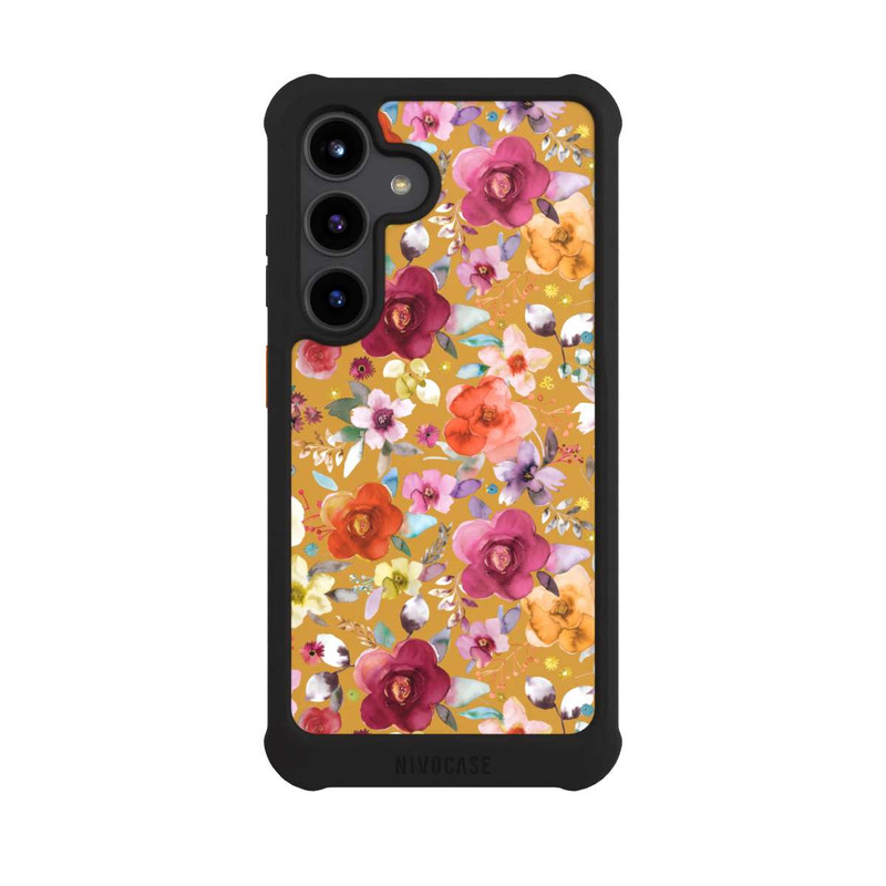 Galaxy S24 NIVOmax Spring Floral Bouquets Mustard