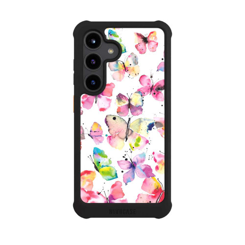 Samsung Galaxy S24 NIVOmax Aquarell Frühlingsschmetterlinge