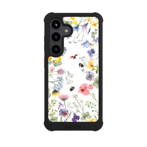 Samsung Galaxy S24 NIVOmax Bunte Frühlingsblumen und Bienen
