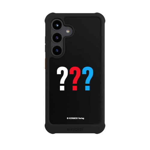 Samsung Galaxy S24 NIVOmax Drei Fragezeichen Logo