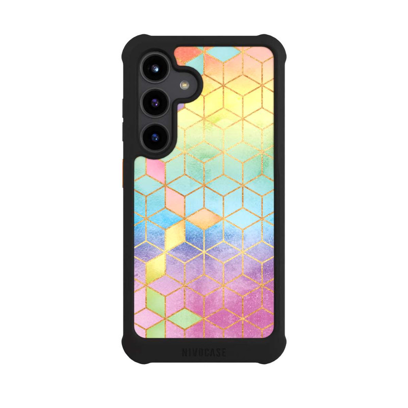 Galaxy S24 NIVOmax Cubes Arcs-en-ciel