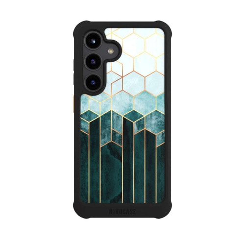Samsung Galaxy S24 NIVOmax Teal Hexagons