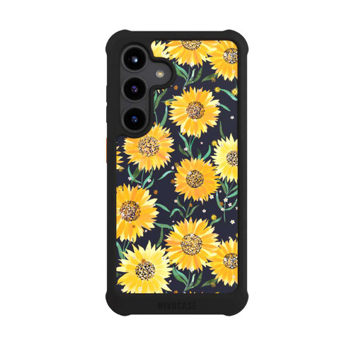 Samsung Galaxy S24 NIVOmax Sonnenblumen schwarz