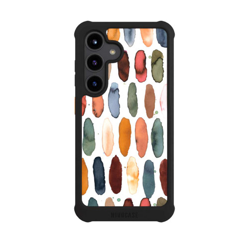 Samsung Galaxy S24 NIVOmax Aquarellstriche aus mineralischem Terrakotta