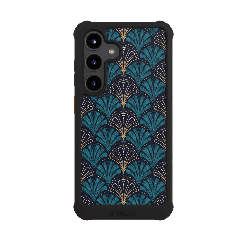 Galaxy S24 NIVOmax Art Deco Teal Gold Seamless
