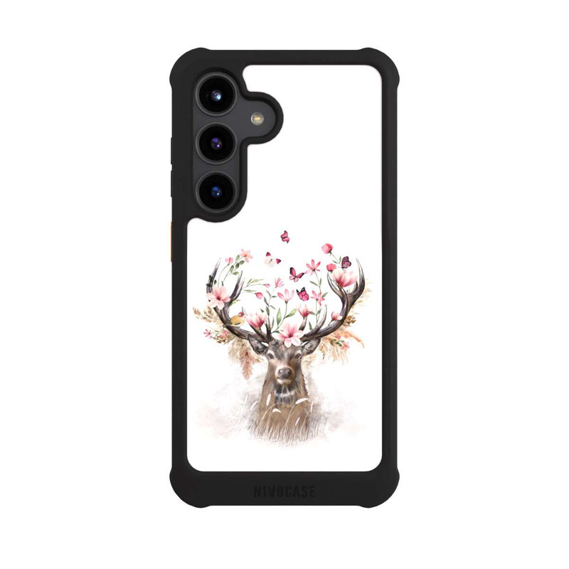 Galaxy S24 NIVOmax Hirsch Blumen Geweih
