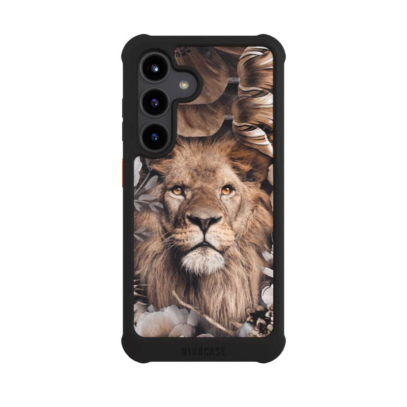 Galaxy S24 NIVOmax Lion Flower Frame beige
