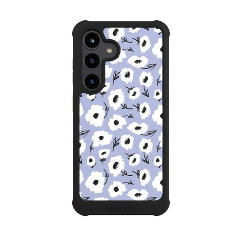 Samsung Galaxy S24 NIVOmax Pattern Fleurs Lilas