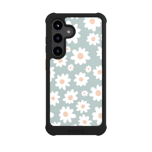 Samsung Galaxy S24 NIVOmax Daisy Flower Seamless Pattern Green