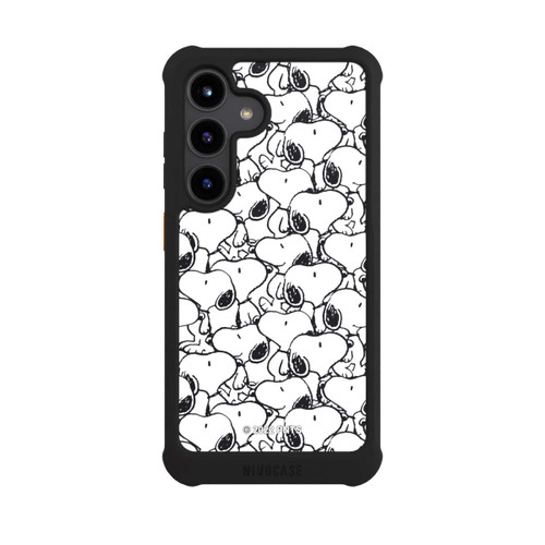 Samsung Galaxy S24 NIVOmax Snoopy Muster Schwarz und Weiß