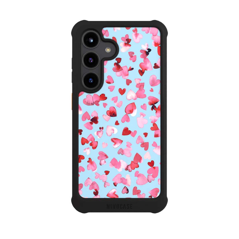 Galaxy S24 NIVOmax Valentines Love Hearts Pink Blue