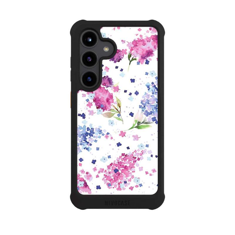 Galaxy S24 NIVOmax Hortensien Lila und Rosa Blumen