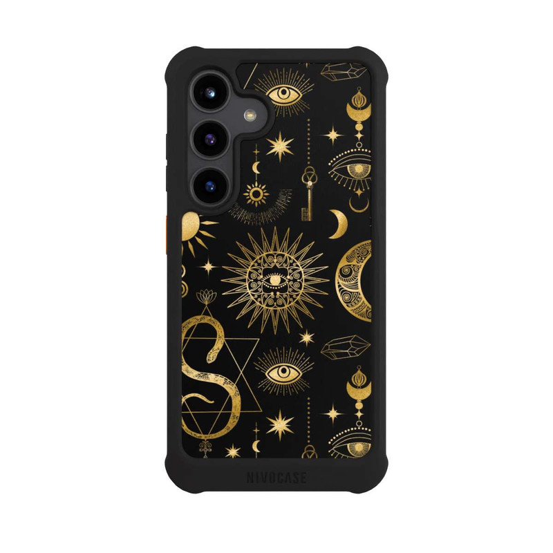 Galaxy S24 NIVOmax Soleil et Lune Célestes Steampunk