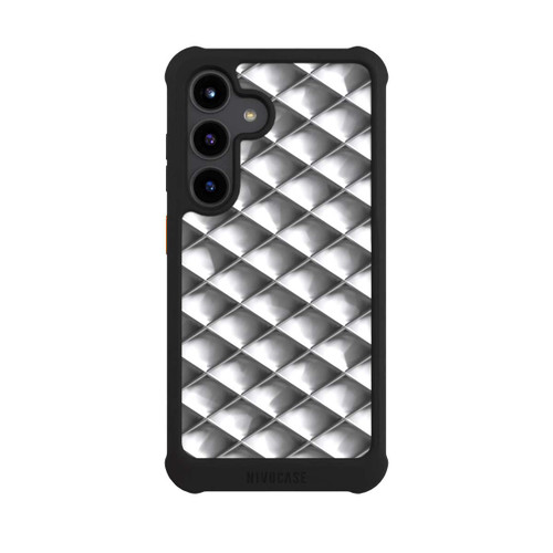 Samsung Galaxy S24 NIVOmax Glamour Silver Squares