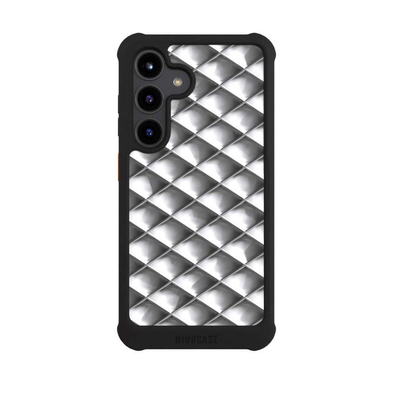 Galaxy S24 NIVOmax Glamour Silver Squares
