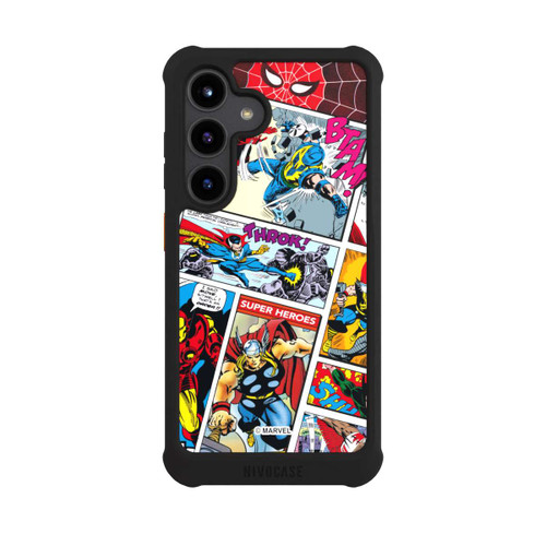 Samsung Galaxy S24 NIVOmax Marvel Retro Comic Blue