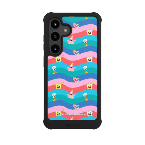 Samsung Galaxy S24 NIVOmax Spongebob Friends Colorful Waves