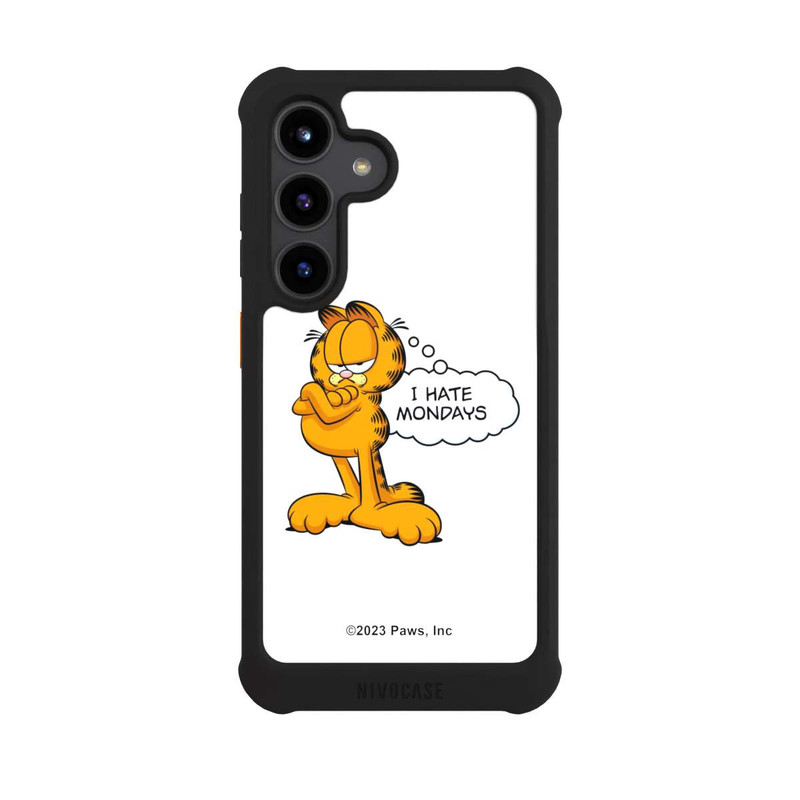 Galaxy S24 NIVOmax Garfield Je déteste les lundis Blanc