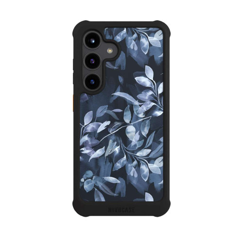 Samsung Galaxy S24 NIVOmax Watercolor Mystic Leaves Navy