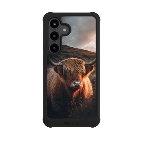 Samsung Galaxy S24 NIVOmax Vache Highland avec de grandes cornes avec IA