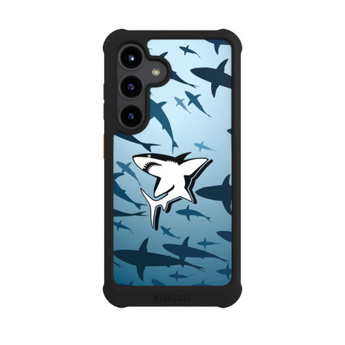 Samsung Galaxy S24 NIVOmax Haie Muster Blau