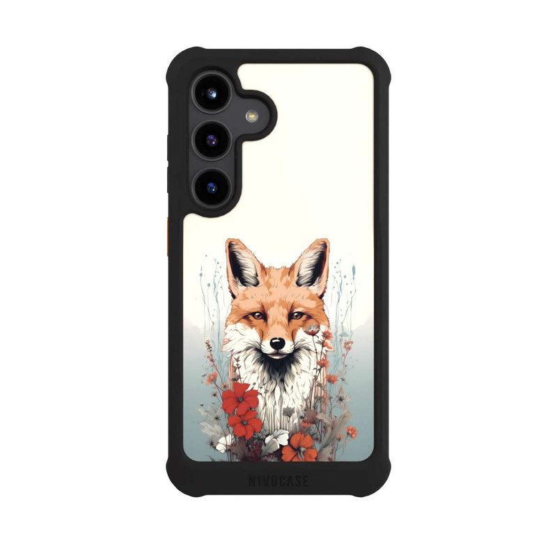 Galaxy S24 NIVOmax Renard avec des fleurs