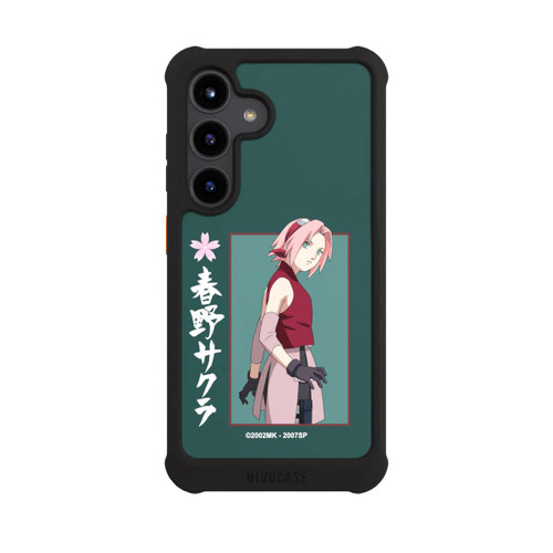 Samsung Galaxy S24 NIVOmax Sakura Grüner Hintergrund