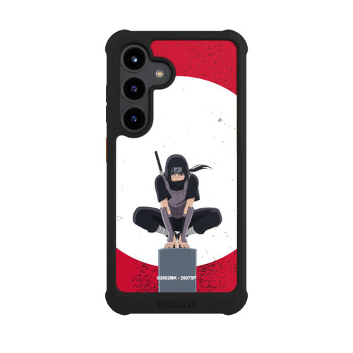 Samsung Galaxy S24 NIVOmax Itachi Uchiha Symbol Roter Hintergrund
