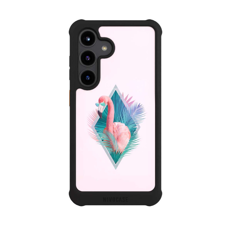 Galaxy S24 NIVOmax Tropische Pflanzen Flamingo