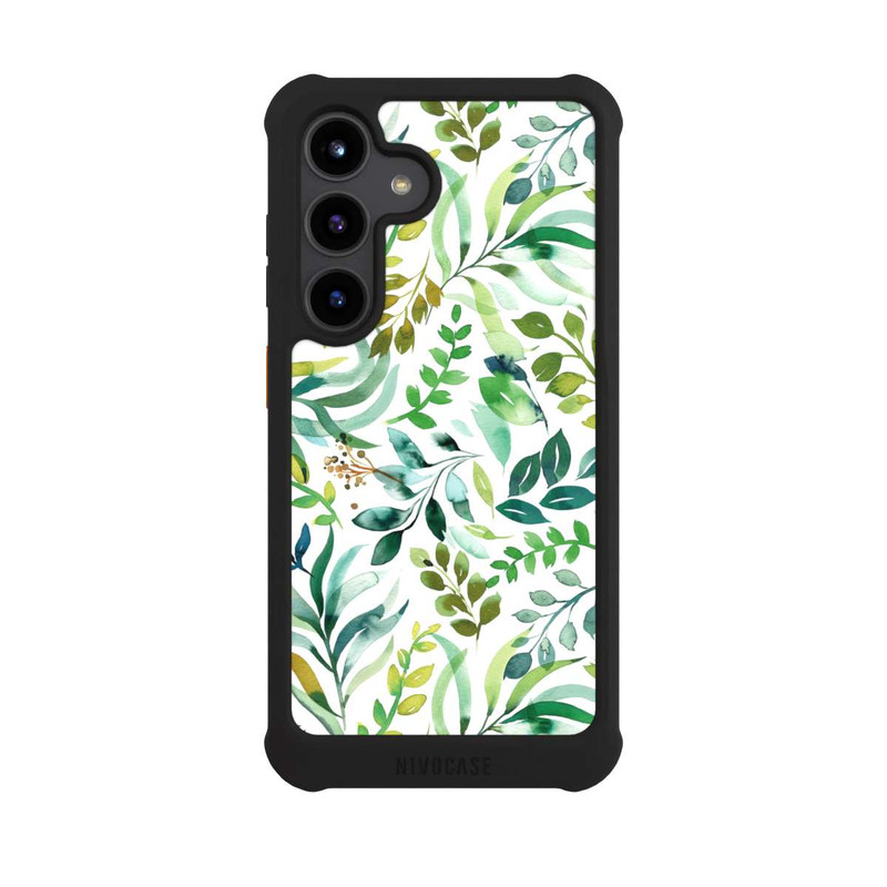Galaxy S24 NIVOmax Watercolor Palms Leaves Botanical Green