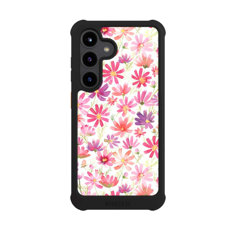 Galaxy S24 NIVOmax Boho Cosmos Flowers Purple