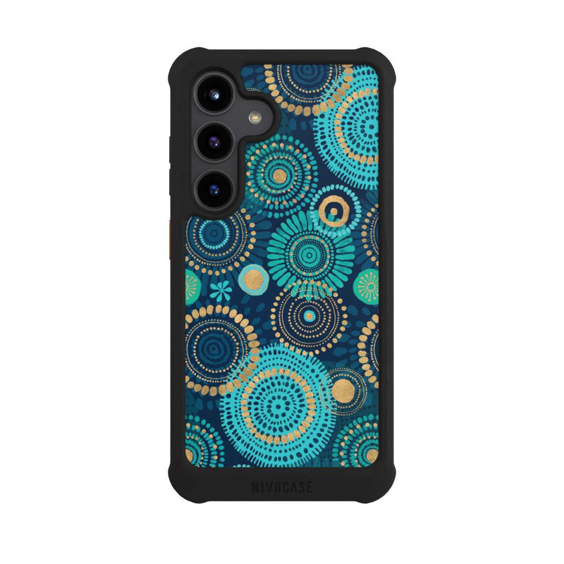 Galaxy S24 NIVOmax Blockprint India Teal Gold