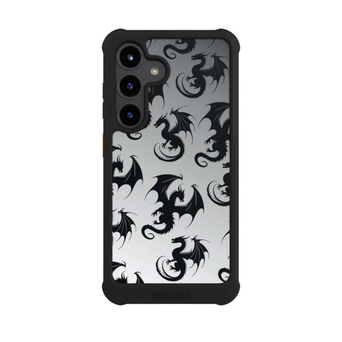 Samsung Galaxy S24 NIVOmax Dragon Pattern Grey