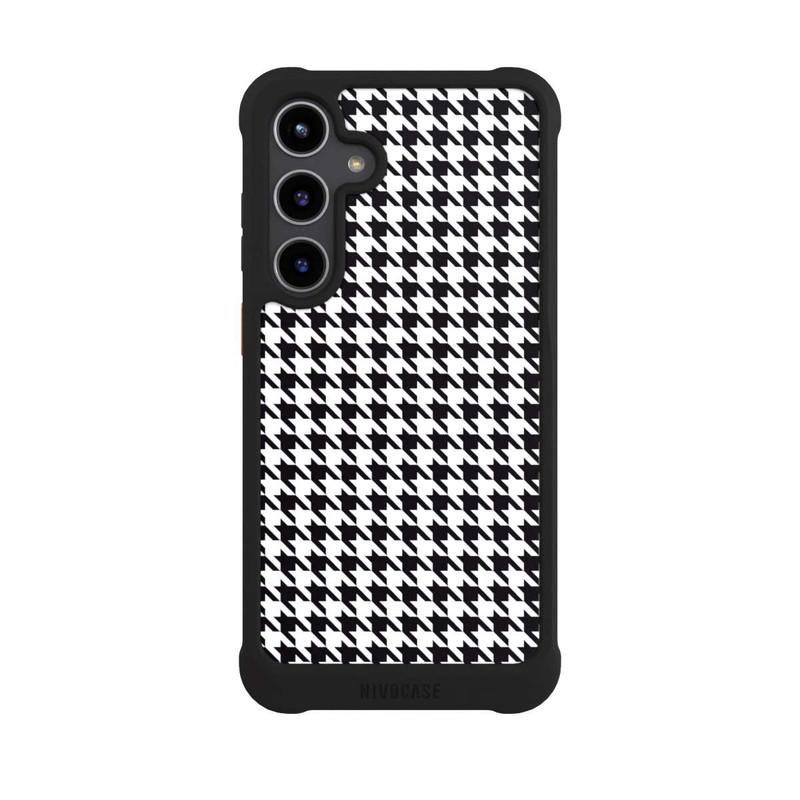Galaxy S24 + NIVOmax Pied de Poule Noir Blanc