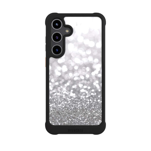 Samsung Galaxy S24+ NIVOmax Pluie de Paillettes Argentées Look