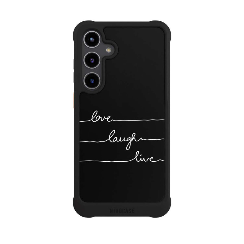 Galaxy S24 + NIVOmax Love Laugh Live weiß/schwarz