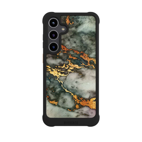 Samsung Galaxy S24+ NIVOmax Grauer und goldener Marmor Look