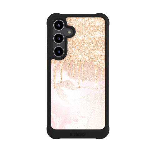 Samsung Galaxy S24+ NIVOmax Rosegold Glitter Droplet Look