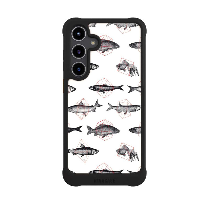 Galaxy S24 + NIVOmax Fische in Geometrie